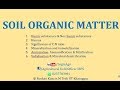 SOIL ORGANIC MATTER For AFO, NABARD etc By ROSHAN KUMAR SIR