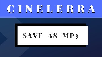 Save as mp3 (Extract Audio) - Cinelerra Video Editor Tutorial#9