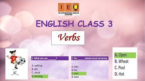 English Olympiad - Verbs - Class3