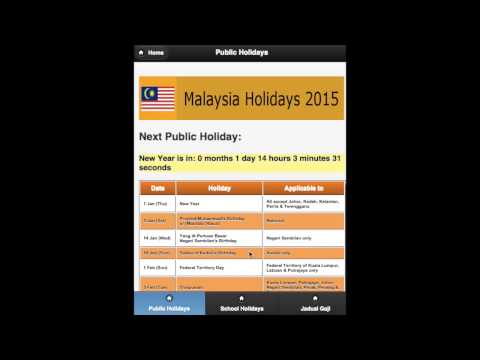 Malaysia Calendar Holiday 2017