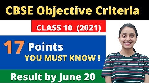CBSE CLASS 10 Result by June 20 | LATEST NEWS ! | Objective Criterion