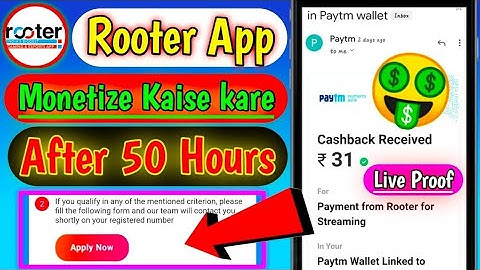How to monetize 🤔 rooter app | rooter app monetize earn money 🤑 1 lakhs per month live streaming