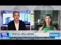 Kristel bauer segment on ticker news  mental wellbeing returning to work  social events media