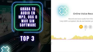 🔊 3 MEJORES GRABADORAS  de voz ONLINE sin registro 😱 screenshot 1