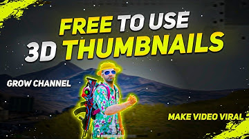 Free To Use 3D Edited Thumbnail Without Text || free pubg thumbnail || collab @cacher gaming