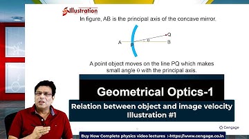 Relation between Object and Image Velocity: Illustration 1 | Optics | Cengage | BM Sharma | JEE 2023