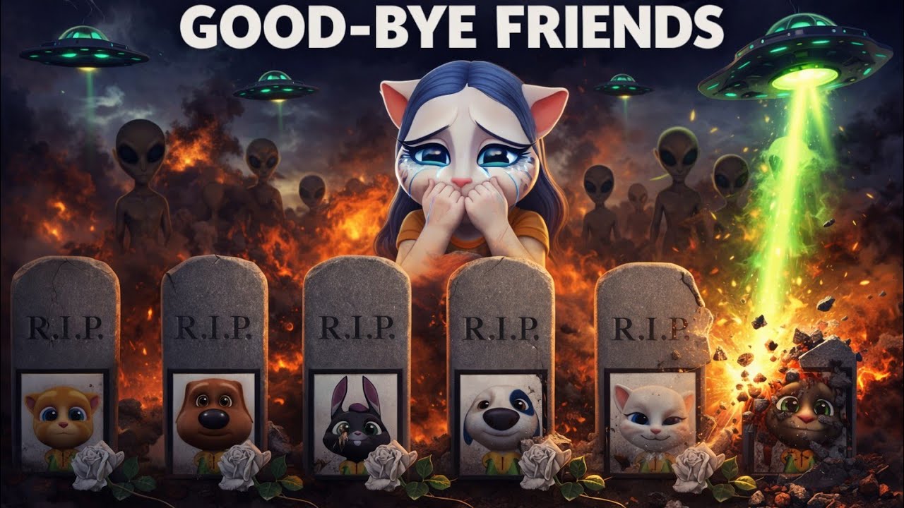 MY TALKING TOM FRIEND'S | AMOUNG US | ALIEN ATTACK 🚀🛸👽