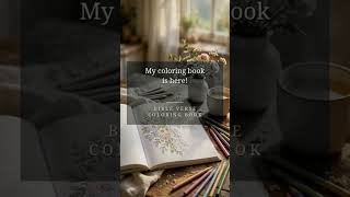 My coloring book is here! 📕 40 Bible verse designs — $9.99 on Amazon, link in bio!
