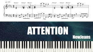 NewJeans - Attention | Piano Tutorial | Sheet Music