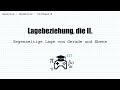 gegenseitige Lage von Gerade und Ebene