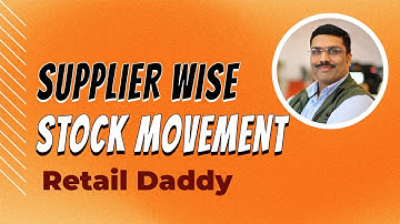 Supplier Wise Stock Movement Report in Retail Daddy Billing Software