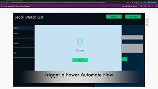 Stock Watch List App - Microsoft Power Apps & Power Automates Use Case Project Demo