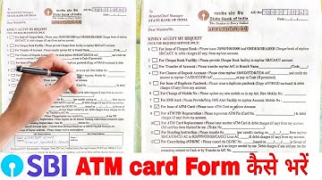 Sbi Atm Card Form Kaise Bhare | Sbi Atm card Application form fill up | Sbi Debit card form कैसे भरे