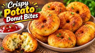 Turn 2 Potatoes Into This Crispy Snack! 🥔✨ | Potato Donut Bites