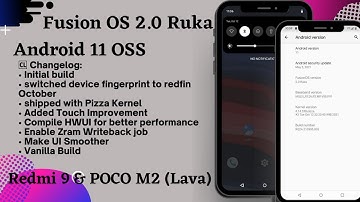 Review Custom ROM Fusion OS 2.0 Ruka OSS Android 11 | Redmi 9 | Poco M2