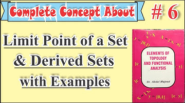 Limit Point of a Set with Two Examples and Derived Set