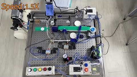 PLC可程式邏輯控制器夾爪自動化與運輸系統整合(cc字幕)