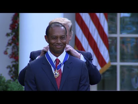 Trump awards Tiger Woods highest civilian award