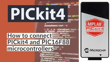 PICkit 4 and PIC16F88 wiring connections for ICSP
