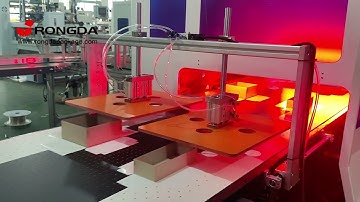 RB500 Automatic Rigid Box Making Machine Dual stations Robot positioning