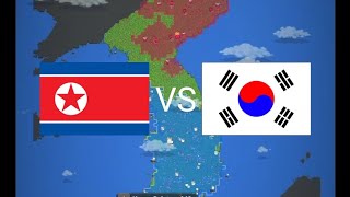 Korea Utara VS Korea Selatan - WorldBox Timelapse