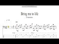 Bring me to life  evanescence bass solo tab