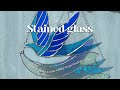 스테인드글라스 파랑새 썬캐쳐 만들기/how to make stained glass Bluebird Suncather/유연 유리공예