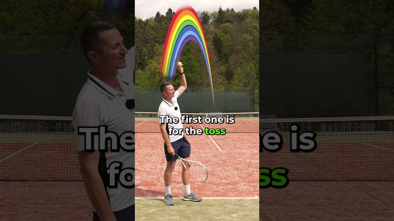 Tennis Kick Serve Tips - The Toss & Trajectory Rainbows