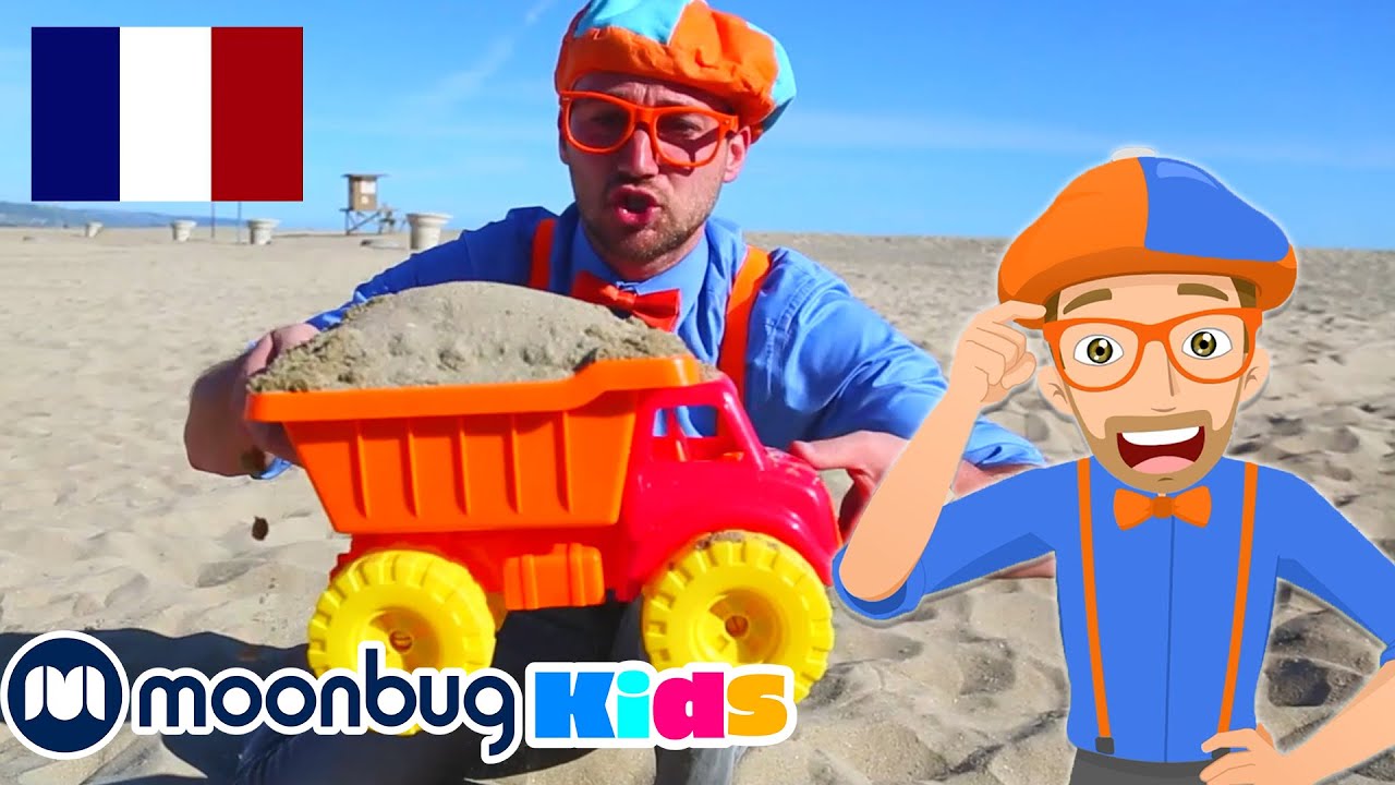 ⁣Apprends les Couleurs et Apprends à Compter à la Plage | BLIPPI en Français | Vidéos Pour Enfants