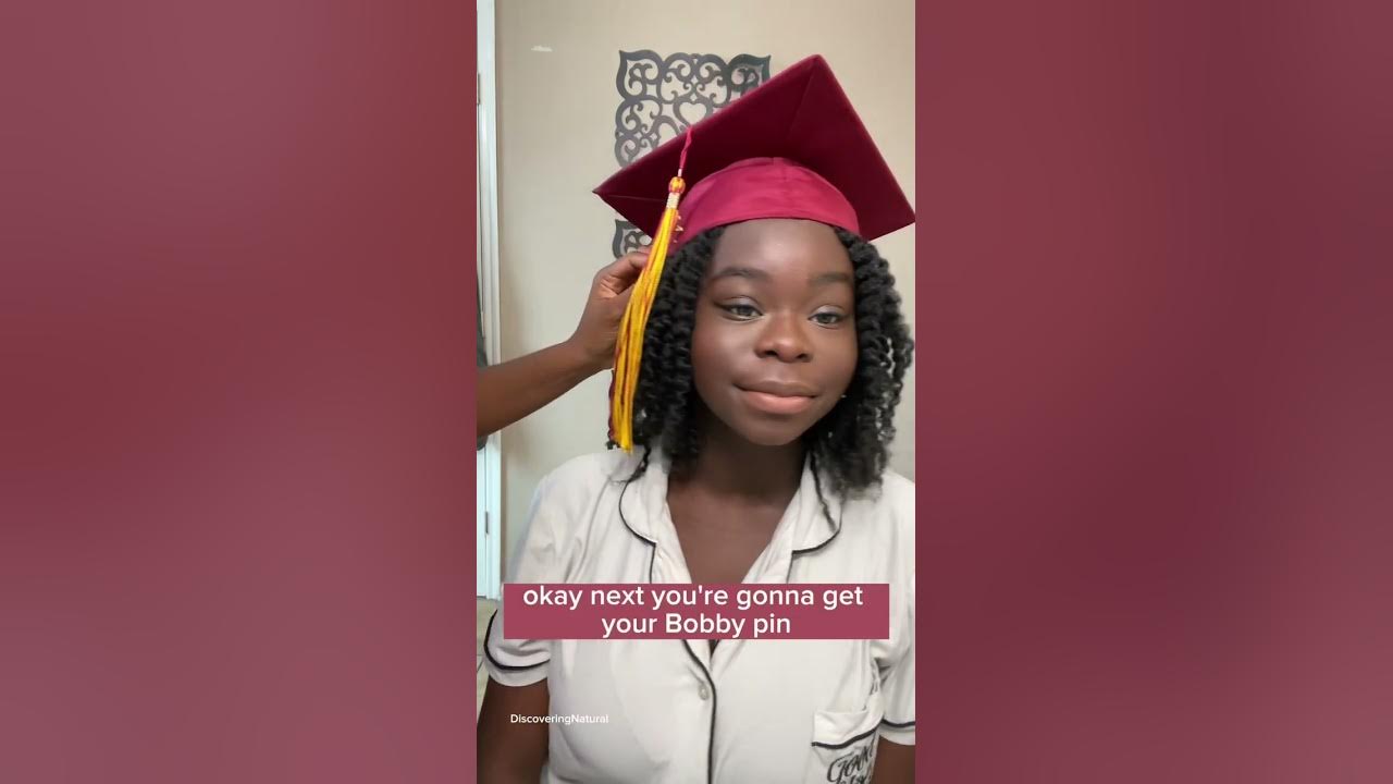 How to Wear Graduation Cap on Natural Hair YouTube