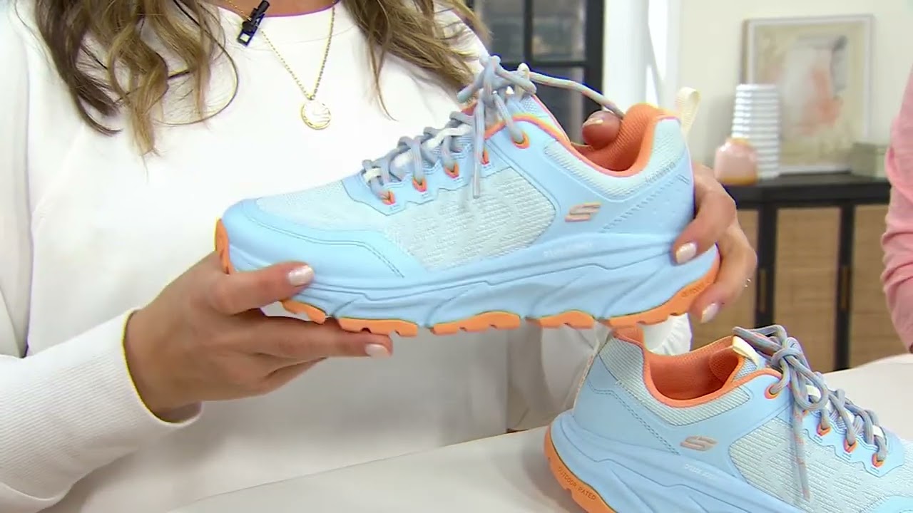 Skechers D'Lux Journey Knit Lace-Up Sneakers - Verbena on QVC
