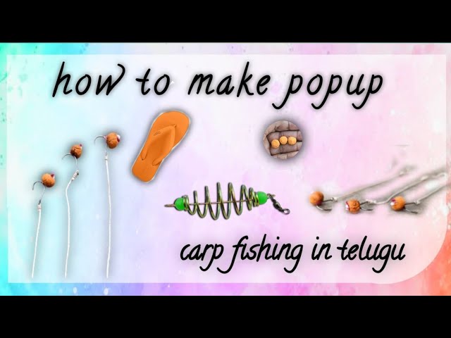 How make your own pop up rig for carp fishing in Telugu #fishing #pop  #feeder 