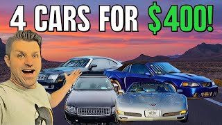 I Bought 4 Cars for Just $100 Each! - Turning $400 to a Ferrari