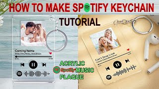 HOW TO MAKE DIY SPOTIFY PLAQUE | STEP-BY-STEP. Spotify Music Keychain SUBLIMATION SPOTIFY KEYCHAIN