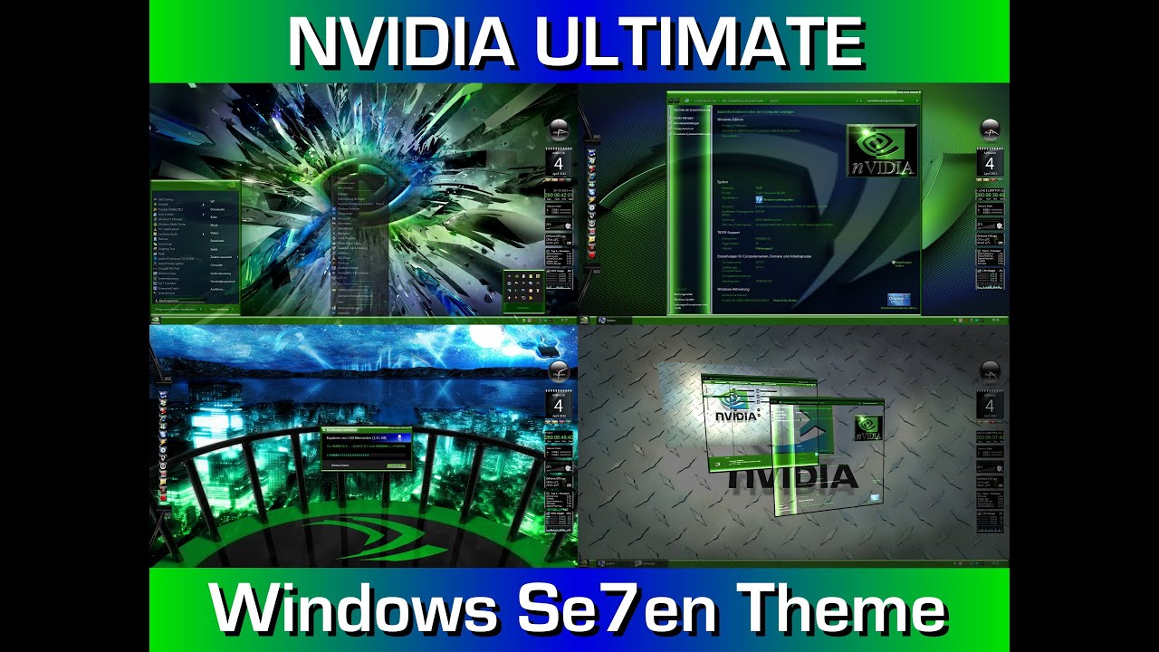 Geforce для windows 7. NVIDIA Theme. Ultimate Windows se7en.