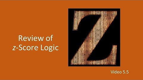 PSY 230 Video 5.5: Review of z-Score Logic