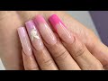 Shades Of Pink Play Boy Bunny Deep French Acrylic Nail