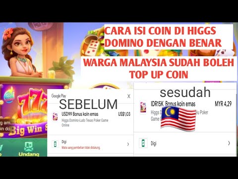 Cara top up higgs domino yang benar ( malaysia player )