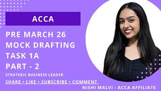 SBL March 2026 Mock | FULL Drafted Answer – Task 1(a) Explained (Part 2)