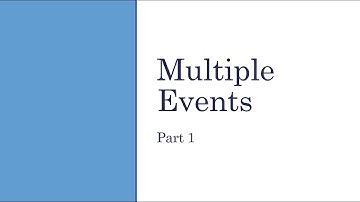 Probability: Multiple Events Part 1
