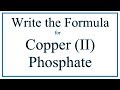 Copper(II) Phosphate Charge Balancing