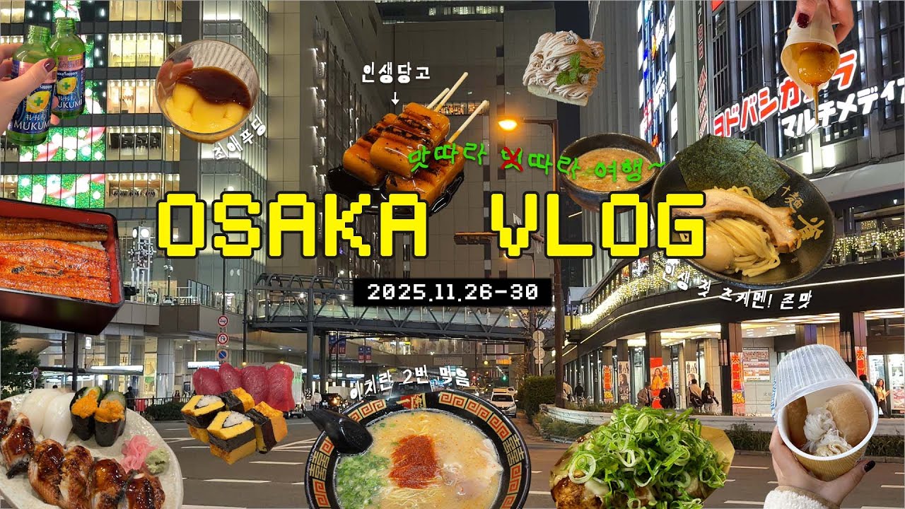 먹기만 하다 끝난 오사카 여행🏯🍡🍣🍥🍜🐙🍙🎐⛩️