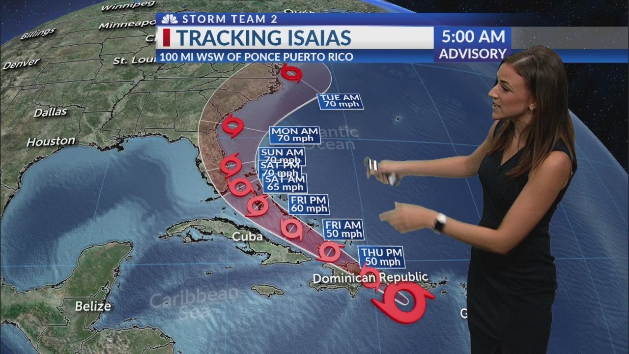 Tropical Storm Isaias forms - YouTube