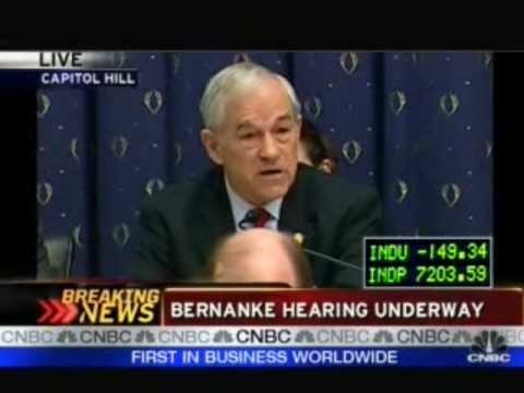 Ron Paul to Ben Bernanke "You can't Reinflate the ...