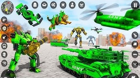 Army Bus Robot Car Game 3d Gameplay #3