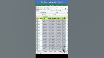 Excel Job Interview Questions Custom Views in Excel #excel #microsoftexcel #shorts #exceltips #short