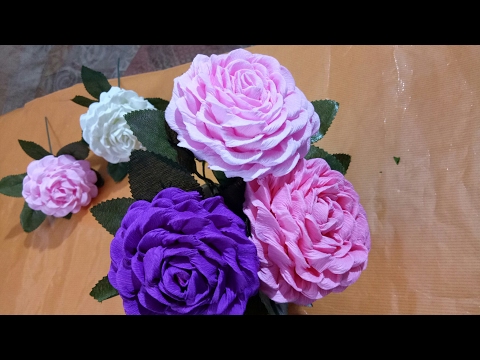 Come fare un fiore di carta crepon facile e semplice