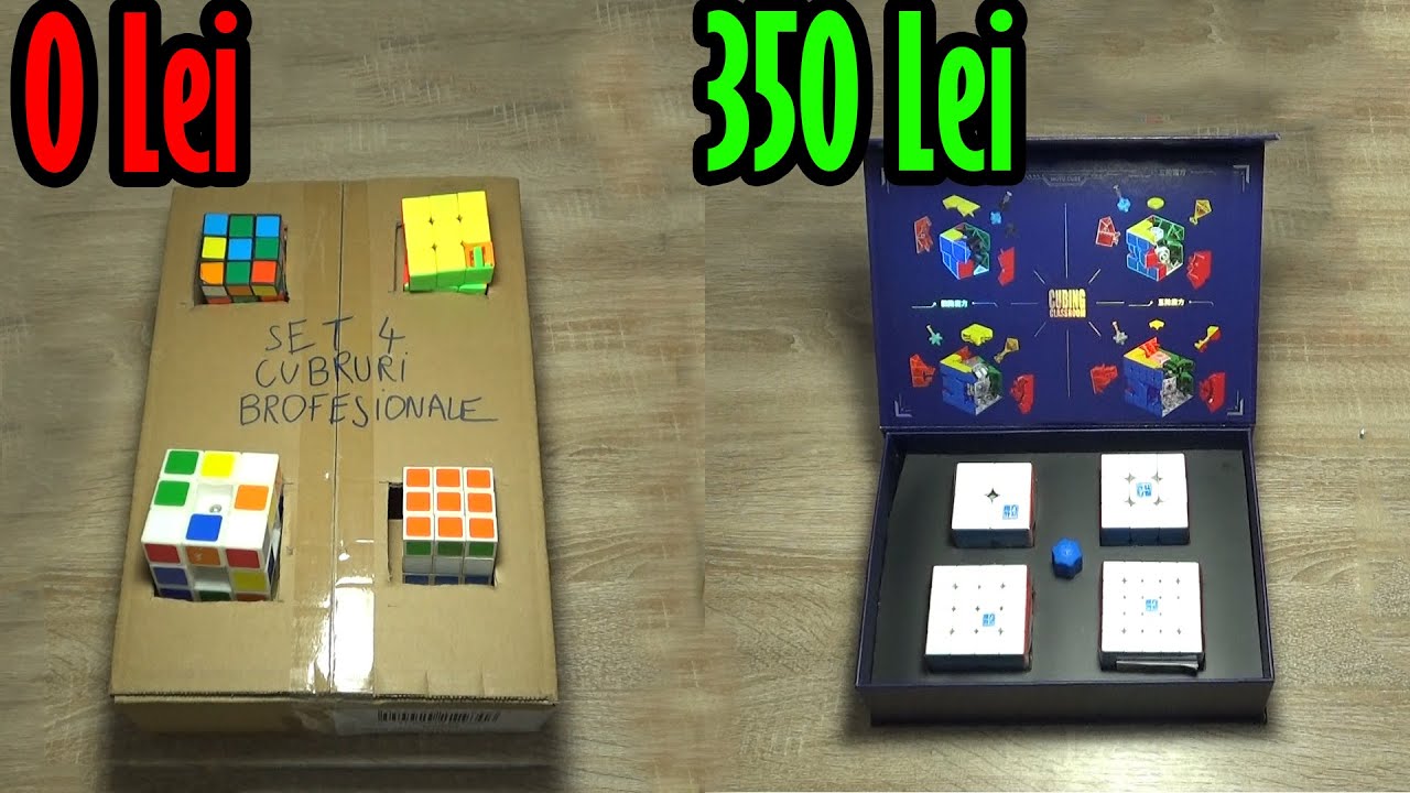 SET DE CUBURI de 0 LEI vs SET DE CUBURI de 350 LEI 