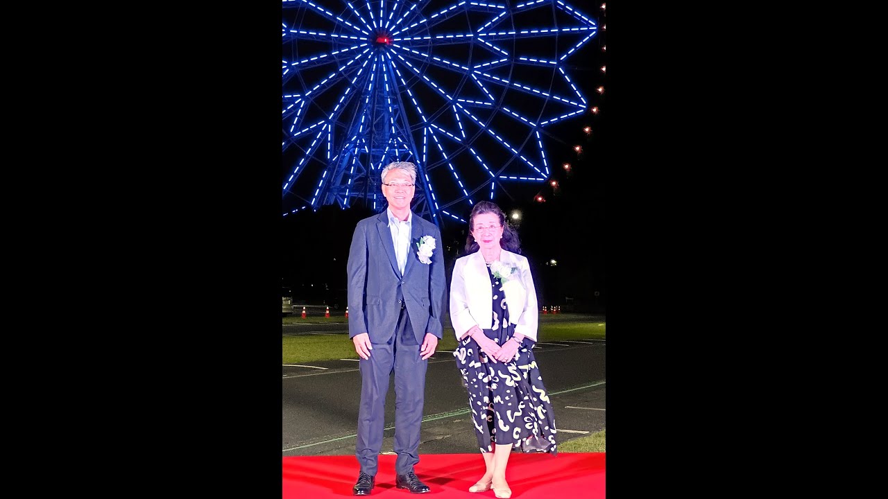 東京都立 葛西臨海公園 ダイヤと花の大観覧車 新LEDイルミ 7分 with