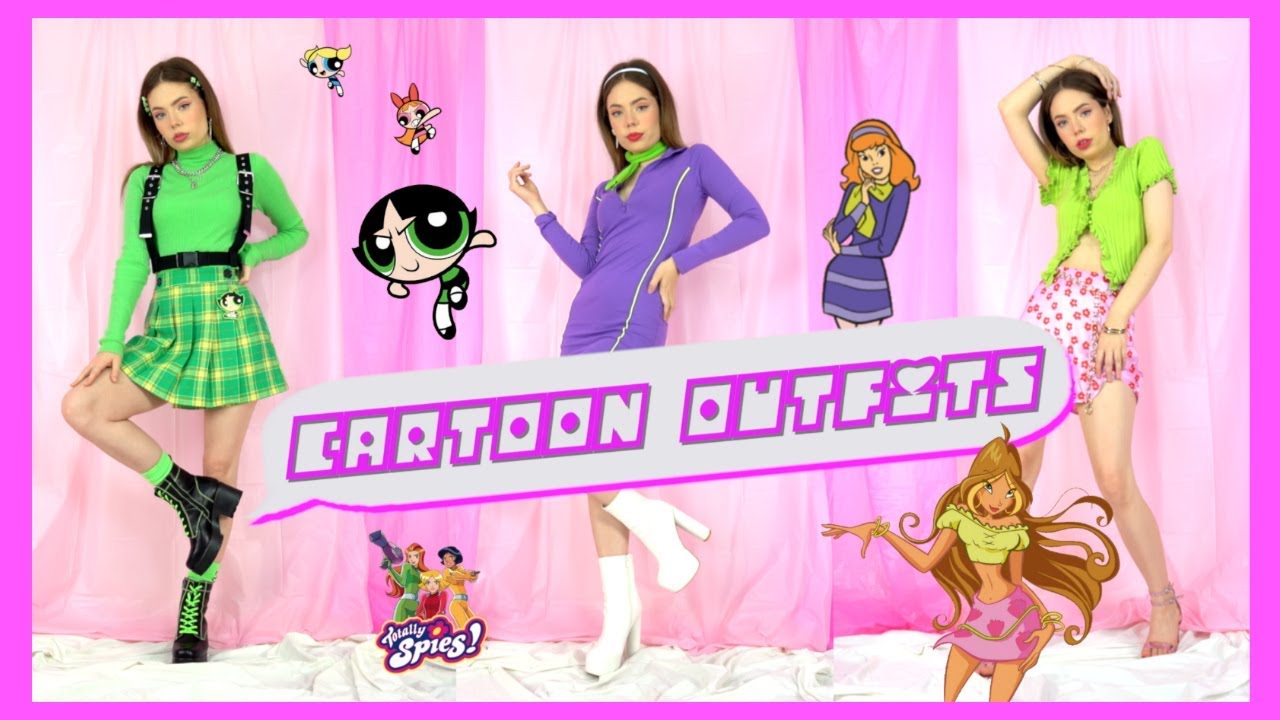 Dressing Like 10 Cartoon Characters! Outfits + Costume Ideas - YouTube